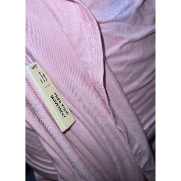 OGL Ruched Front Double Layer Soft Midi Skirt Sz Small Womens Pink - Picture 8 of 8